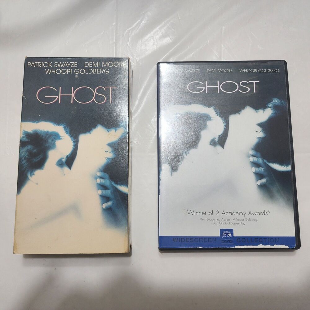 2 Lot 1990 GHOST Movies In DVD And VHS Format Demi Moore,Patrick Swayze, Whoppi